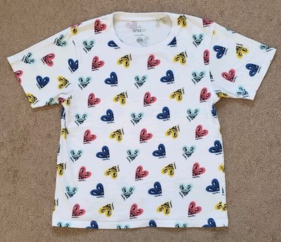  Keith Haring SPRZ NY Uniqlo Smile Love Hearts Graphic Pop Art T-shirt Size XS 