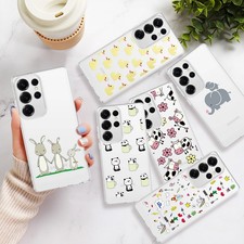 Flexible Silicone Phone Case For Samsung Galaxy A16 A54 A34 S25 S24 Lovely Cover