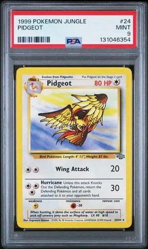 1999 Pokemon Jungle Pidgeot #24 Graded PSA 9 MINT