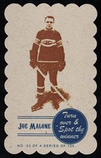 JOE MALONE -SPOT THE WINNER Hockey Card w/ DECKLE Edge- MONTREAL CANADIENS