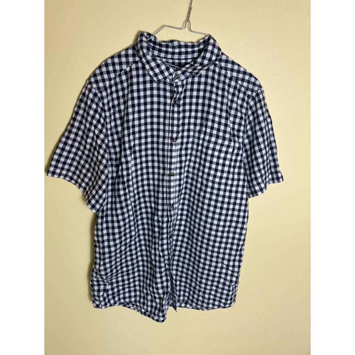 The North Face Mens Shirt Size L Short Sleeve Button Up Checkered Plaid - Picture 2 of 5