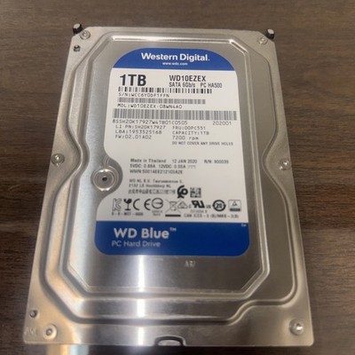 Western Digital Hard Drive WD10EZEX 1TB 7200RPM 3.5'' 6GB/s Desktop HDD