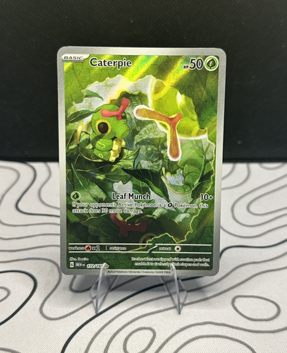 Pokemon 151 - Carta Singola Caterpie 172/165 Con Custodia Protettiva Gialla