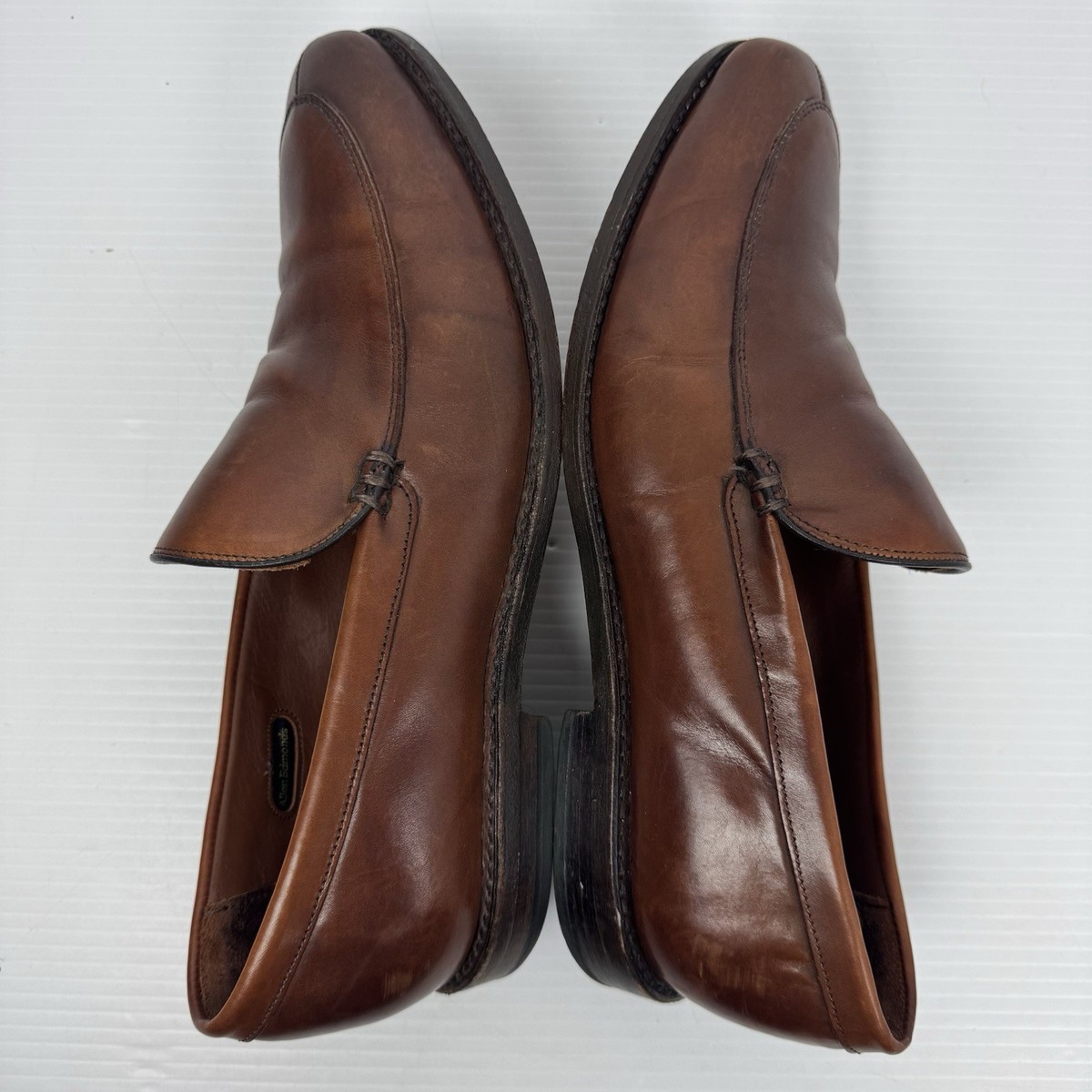 Allen Edmonds Mens Brown Loafers Shoes Steen Leather Slip On 