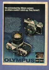 1979 Olympus OM-1 OM-22 35mm Cameras, Continental Insurance Vintage Print Ads