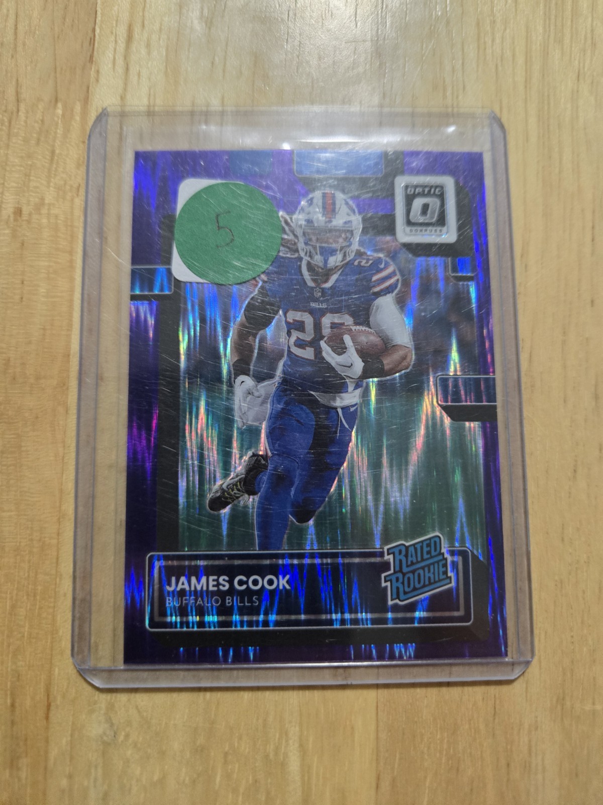 2022 Panini Donruss Optic - Rated Rookie James Cook #215 Purple Shock Prizm (RC)