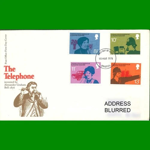 FDC The Telephone Commemorative Post Office First Day Cover Stamps, 10.3.1976 - Picture 1 of 3