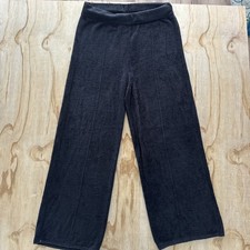 Barefoot Dreams CozyChic Lite Wide Leg Seamed Pant Black Xl