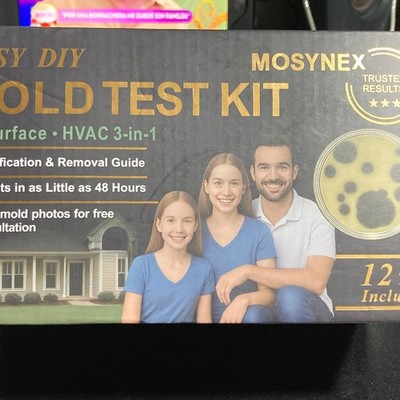 MOSYNEX Easy DIY Mold Test Kit - Surface & HVAC 3-in-1, 48-Hour Results