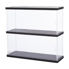 1set 2-Tier Transparent Acrylic Minifigures Display Case for Models Building