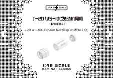 FAB Scale FA48059 1/48 J-20 WS-10C Engine Tail Spray (With MENG)