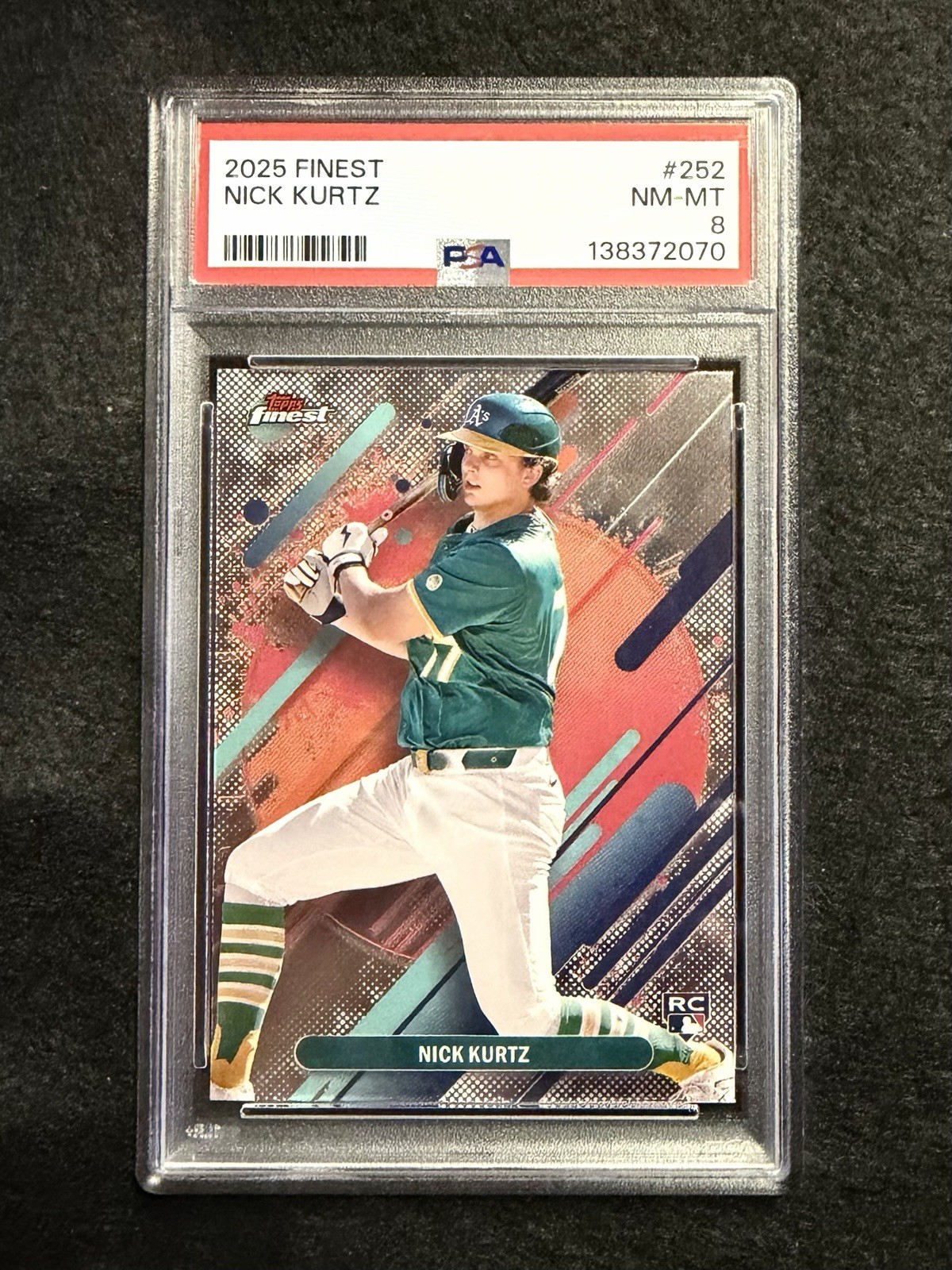 2025 Topps Finest - Nick Kurtz #252 (RC) Rookie - PSA 8