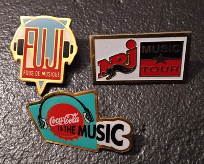Pin s Lot of 3 Music Coca Cola, NRJ Music Tour, Fuji Crazy Music (161)