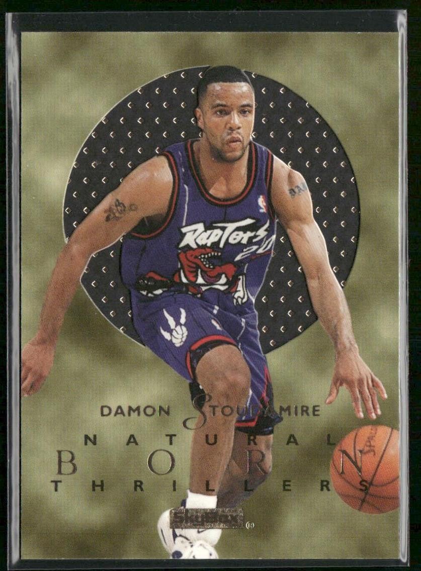 1995-96 SkyBox E-XL Damon Stoudamire RC Natural-Born-Thrillers #10 Raptors