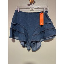 JW Signature Ruffle Denim Shorts NWT - Medium