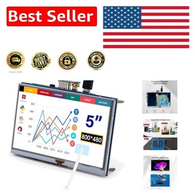5-Inch 800x480 Touch Screen with Accessories - Ideal for Raspberry Pi Projects