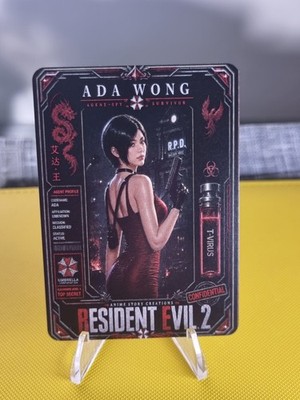 Ada Wong RE Custom Waifu Art Card Orica w Case & Stand Anime Story Creations 