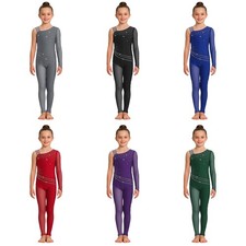 Girls Figure Skating Biketard Gymnastics Stage Performance Jumpsuit Festival