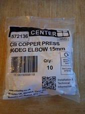 Center Brand 15mm Press Fit Elbows Water Connection Pipe Fitting