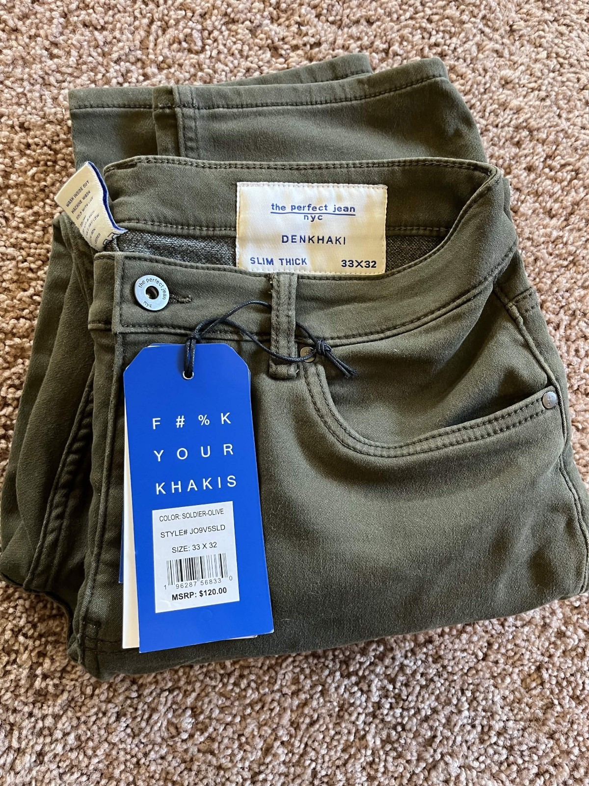 The Perfect Jean denkhaki &ldquo;Slim Thick&rdquo; &ndash; Men&rsquo;s 33x32
