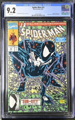 SPIDER-MAN #13 (1991) McFARLANE, CGC GRADED 9.2