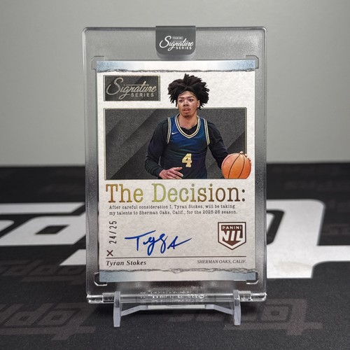 Tyran Stokes #1 2025 Panini Signature Series The Decision card