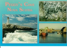 Peggy's Cove Nova Scotia, Scenic Multiview - Unposted Continental 6x4 Postcard