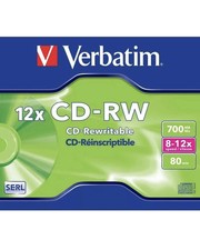 Verbatim CD-RW 80MIN / 700MB Rewritable Blank 12x CDRW Disc NEW & SEALED DISC