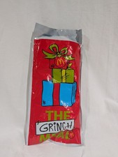 2025 McDonald s Grinch BLUE Collectible Socks Christmas Adult Happy Meal Opened