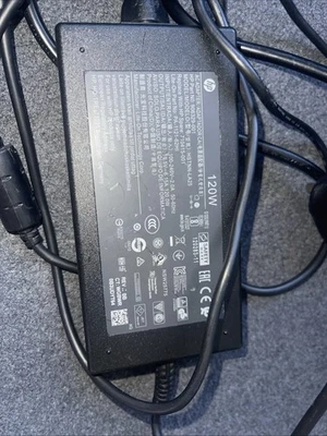 Genuine HP 120W 19.5V 6.15A AC Adapter Charger With UK Plug - Image 1 of 4