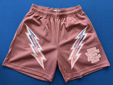 Eric Emanuel Mesh Shorts Lightning Bolt Mauve size Small