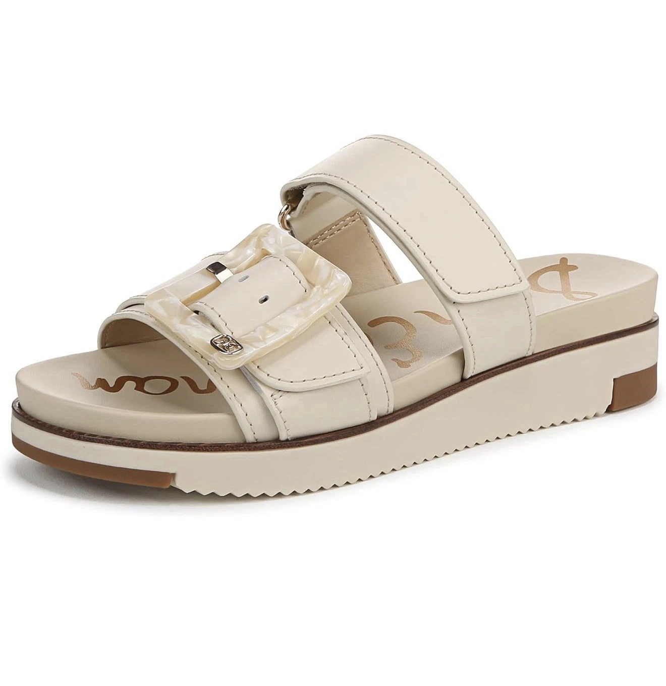 Sam Edelman Women's Size 8 Adrianna Sandal Modern Ivory Leather Lightweight