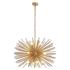 29" Pendant 12 Lights Modern Gold Firework Chandelier LED Kitchen Island Fixture