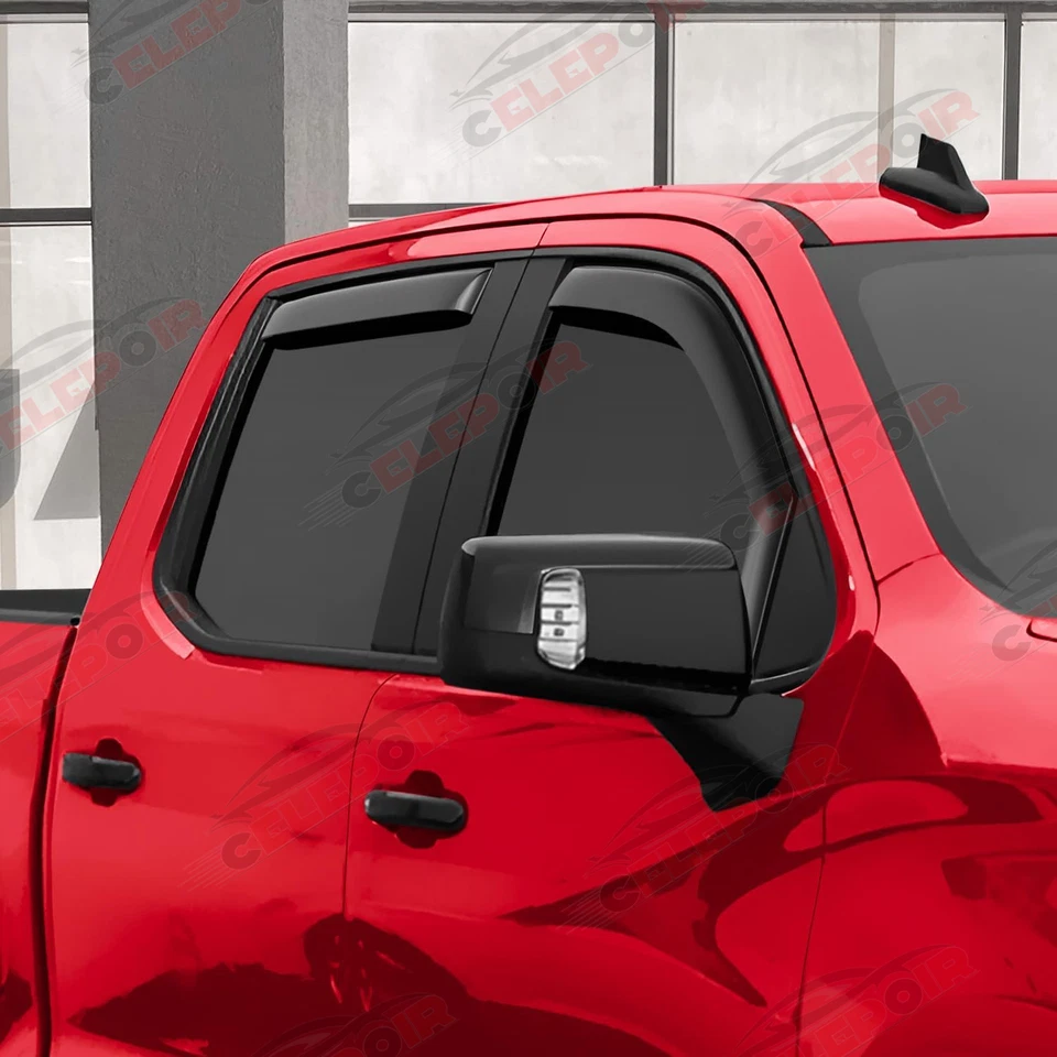 Встроенный козырек на окно для Chevy Silverado & GMC Sierra 2014-2018 годов выпуска с удлиненной кабиной - Изображение 2 из 4