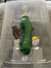 Glass Pickle Ball  Pickleball Christmas Holiday Ornament Kurt S Adler New In Box