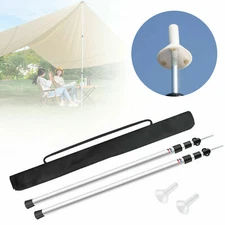 Universal Aluminum Telescoping Tarp Poles Replacement Canopy Adjustable Rod New