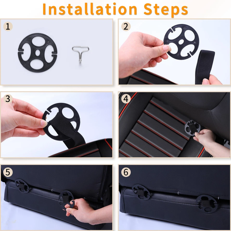 Car Seat Covers Waterproof Leather Front Back for Hyundai SUV Interior Protector - image 3 of 4