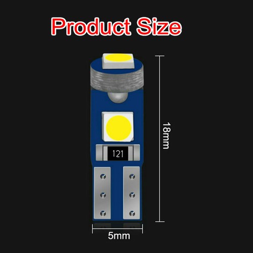 10x T5 W3W W1.2W 27 70 74 Dashboard Gauge 3030 3LEDs Instrument Guage bulbs Blue - Picture 3 of 8
