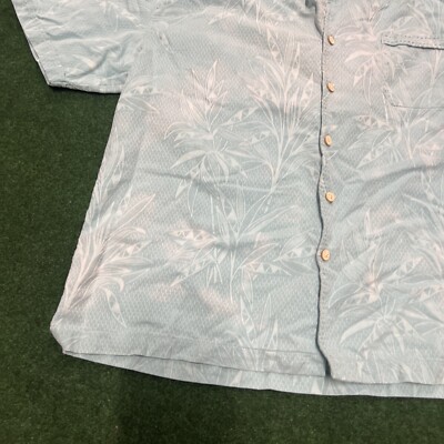 MEN'S JAMAICA JAXX SHORT SLEEVE/ BUTTON DOWN BLUE HAWAIIAN SHIRT