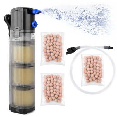 FOREVER SPEED Aquarium Innenfilter Kompakt Filter Schwammfilter Aquarien 500/1500L/H Pumpe DHL