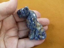 (Y-CHE-700) Sodalite bleue CHEETAH pierre précieuse sculpture j'aime les chats sauvages statue chat
