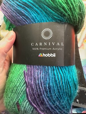 Lot of 2 Hobbii Carnival 100% Acrylic Gradient Yarn Multi-Color 100g 262yds Y054