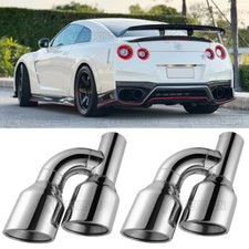 For Nissan GT-R R33 R34 2.5" ID to 4" OD Dual Exhaust Tip Exhaust Pipe Tip