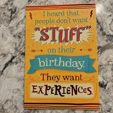 Happy Birthday Very Funny Experiences 🤣 5”x7” Hallmark Greeting Card