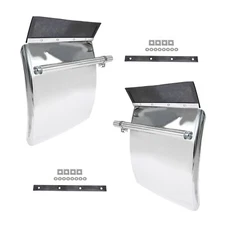 Quarter Fender 24" x 27" Stainless Steel For Semi Truck Freightliner Volvo VNL