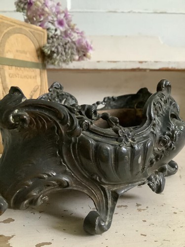 ~Antique French Rococo Metal Table Jardiniere~ - Picture 3 of 12