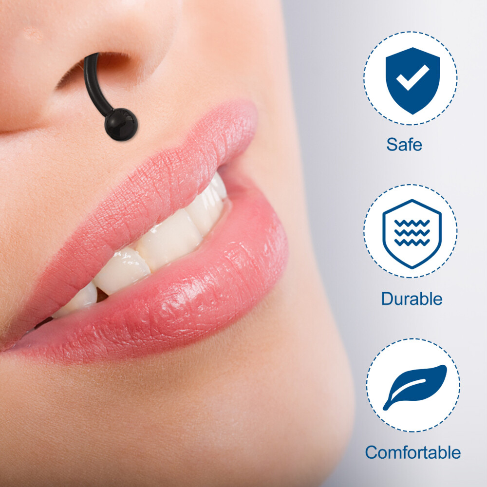12pcs Nose Studs Nostril Rings Nose Rings Hoops Barbell Rings Tongue