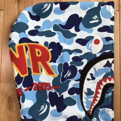 BAPE ABC camo Blue shark full zip hoodie A Bathing Ape Size L | eBay