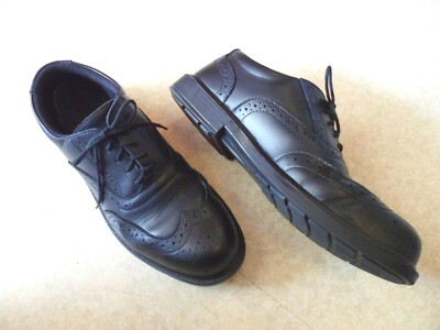 Delta Plus RICHMOND S1 SRC Size 11 Mens Black Leather Executive Safety Shoes EUC