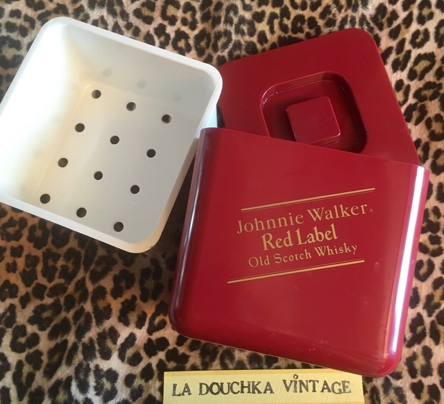 JOHNNY WALKER 1960s LARGE ICE BUCKET SCOTCH WHISKY RED LABEL MADE IN